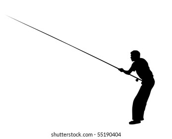  Fishing.  Fisherman. The Silhouette. The Graphics.