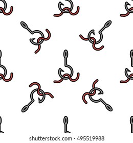 Fishing flat icon pattern
