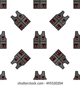 Fishing flat icon pattern