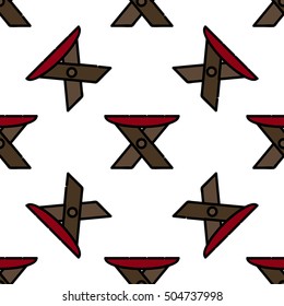 Fishing flat icon pattern. Vector illustration, EPS 10