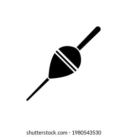Fishing float icon. Black silhouette. Side view. Vector simple flat graphic illustration. The isolated object on a white background. Isolate.