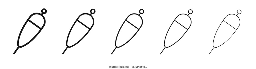 Icono de flotador de pesca signo de Vector blanco y negro