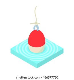 Fishing float icon in cartoon style isolated on white background vector illustration
