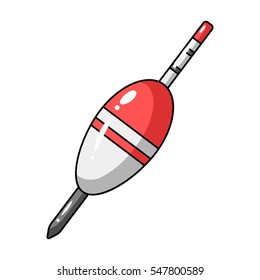 Fishing float icon in cartoon style isolated on white background. Fishing symbol stock vector illustration.