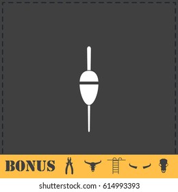 Fishing float icon flat. Simple vector symbol and bonus icon