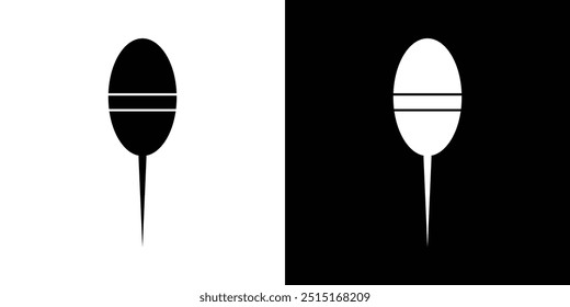 Fishing float icon Outline sign symbol set