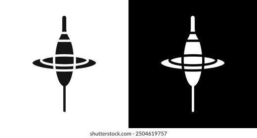 Fishing float icon Symbol mark in filled style