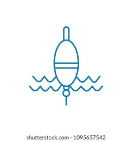 Fishing float linear icon concept. Fishing float line vector sign, symbol, illustration.