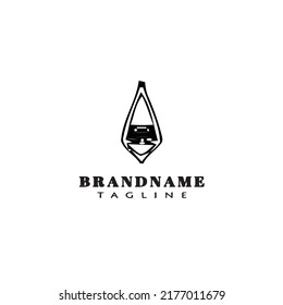 fishing float logo cartoon icon design template black modern isolated vector