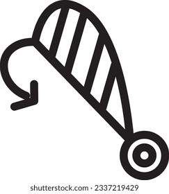 Fishing Float Retro Outline Icon