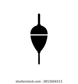 Fishing float silhouette icon vector illustration on white background.