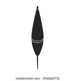 Fishing float vector black icon. Vector illustration fishing float on white background. Isolated black illustration icon of floats.