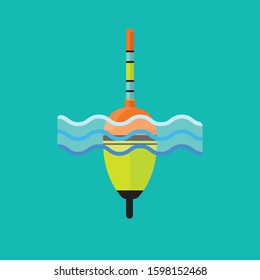 Fishing float vector flat design.