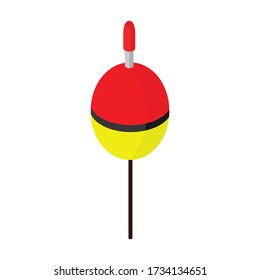 Fishing float vector icon.Isometric vector icon isolated on white background fishing float.