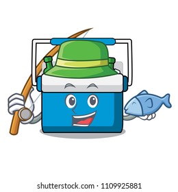 Fishing freezer bag mascot cartoon