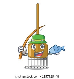 Fishing Garden rake Agriculture tool mascot