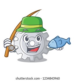 Fishing gear settings mechanism on mascot shape