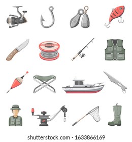 Fishing Gear, Supplies, & Equipment Icon Set