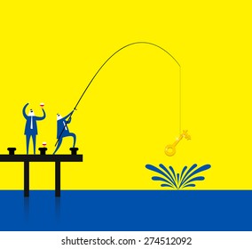 Fishing a gold key