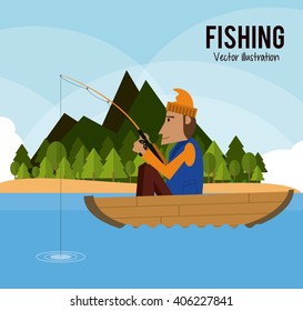 Fishing graphic design