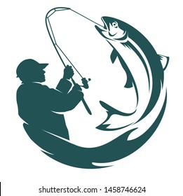 Fishing graphic logo vector templete