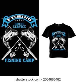 Fishing Guide Service Fishing Camp T-Shirt Design