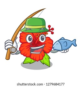 Fishing hambiscus flower in the character tree