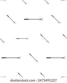 Angelharpunensymbol Nahtloses Muster, Speer Form Instrument in der Fischerei Vektorgrafik Illustration verwendet