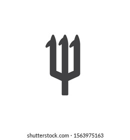 Fishing harpoon, spear vector icon. filled flat sign for mobile concept and web design. Trident glyph icon. Symbol, logo illustration. Vector graphics
