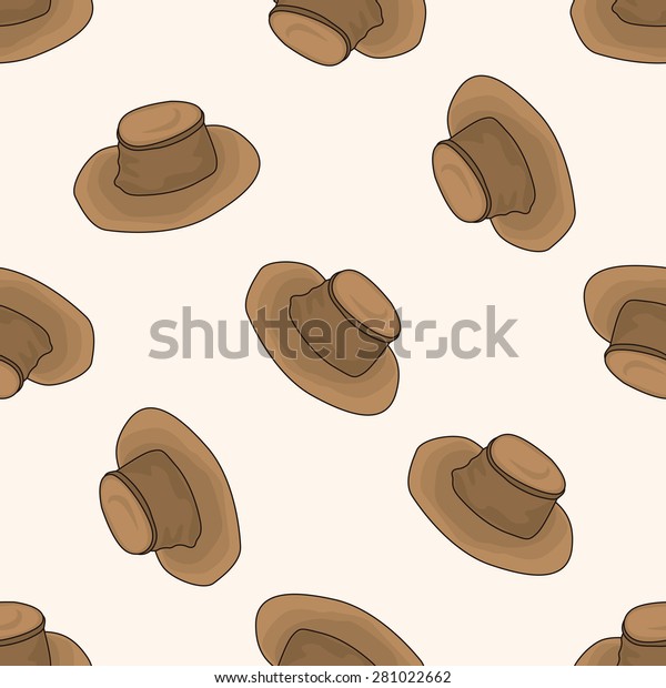 Download Fishing Hat Cartoon Seamless Pattern Background Stock Vector (Royalty Free) 281022662