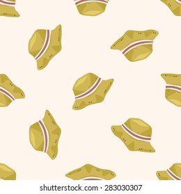Fishing hat ,seamless pattern