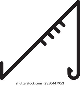 Fishing Hobby Hook Outline Icon