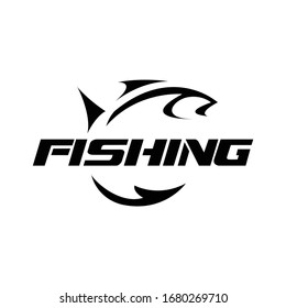 Fishing hobby logo template in black.
Fish hunter.
