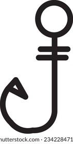 Fishing Hook Catch Outline Icon