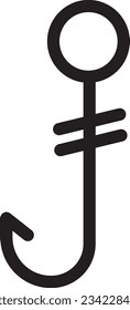 Fishing Hook Catch Outline Icon
