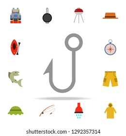 fishing hook colored illustration icon. Camping icons universal set for web and mobile