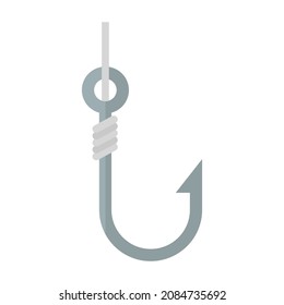 fishing hook flat clipart vector illustration