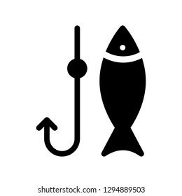 fishing hook  glyphs icon