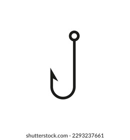 Fishing hook, great design for any purposes. Vector illustration.