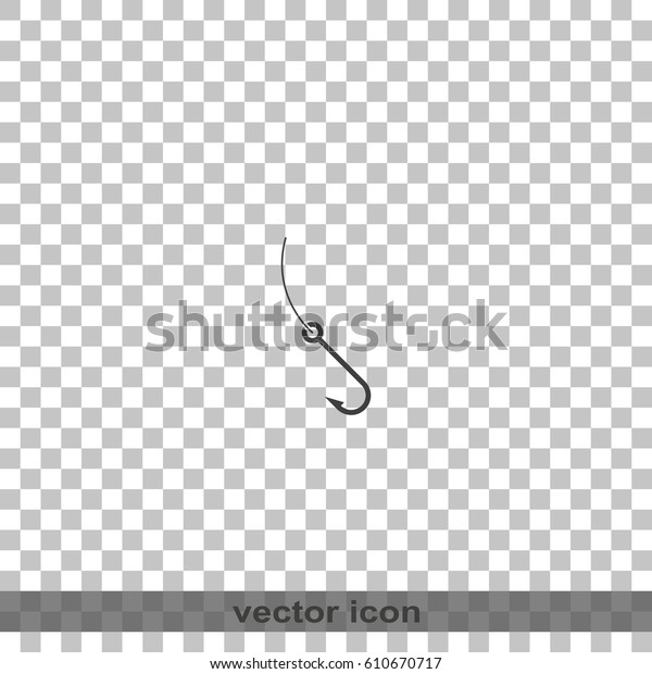 Fishing Hook Icon Stock Vector (Royalty Free) 610670717