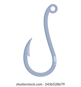 Fishing hook icon cartoon vector. Sector gear tool. Man holiday hobby