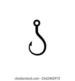 Fishing hook icon design illustration