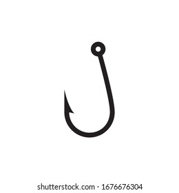 Fishing hook icon design isolated on white background