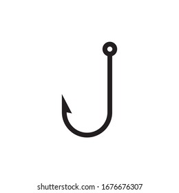 Fishing hook icon design isolated on white background