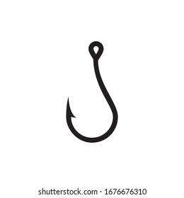 Fishing hook icon design isolated on white background