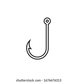 Fishing hook icon design isolated on white background