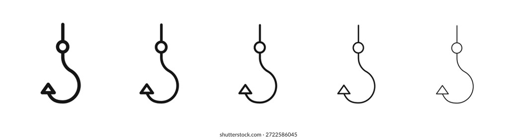 Design de ícone de gancho de pesca, logotipo, aplicativo, UI. Ilustração vetorial, EPS