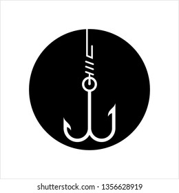 Fishing Hook Icon Design Set Vector Art Illustration