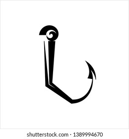 Fishing Hok Icon Design Set Vektorgrafik Illustration