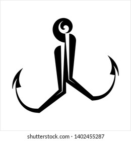 Icono de enlace de pesca Diseño Conjunto de imágenes de arte vector